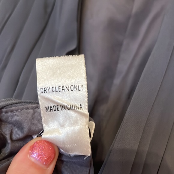 Grey Halter Bridesmaid Dress - Picture 6 of 10